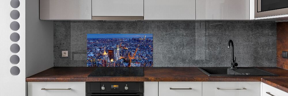 Cooker splashback Manhattan at night