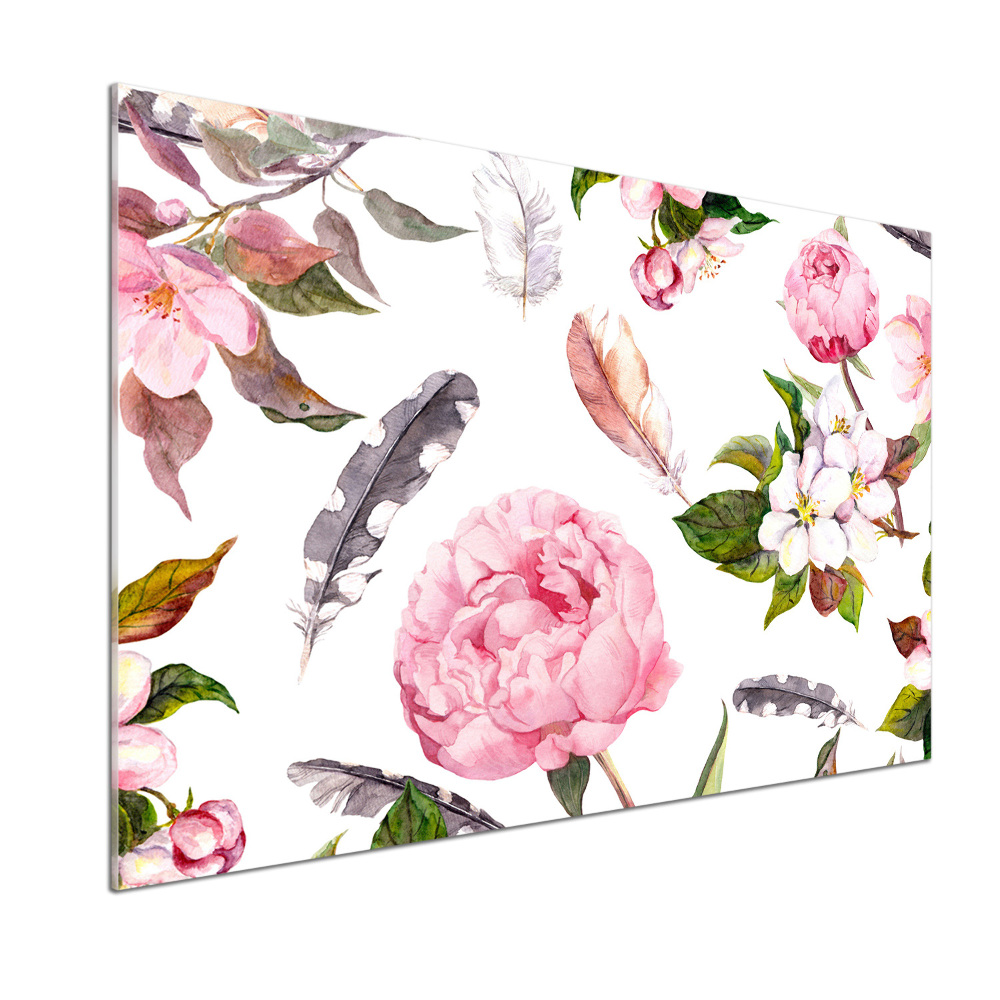 Cooker splashback Floral pattern