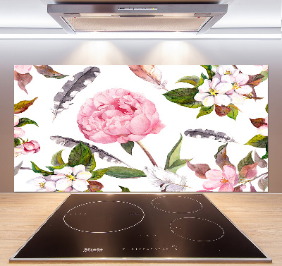 Cooker splashback Floral pattern