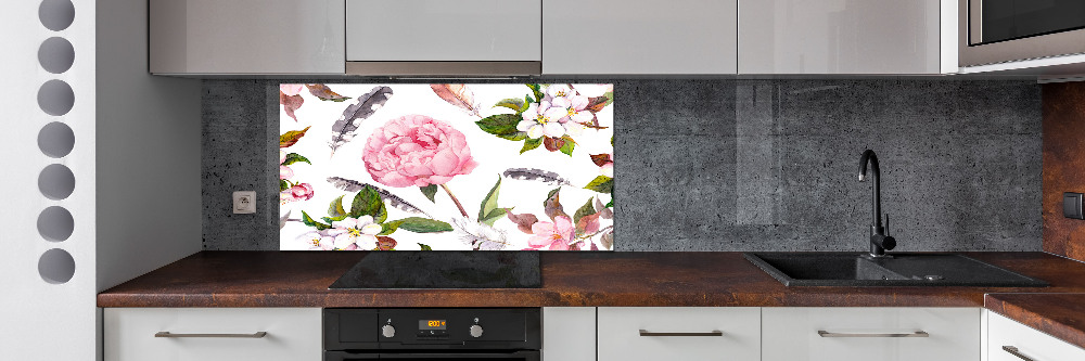 Cooker splashback Floral pattern