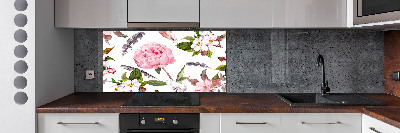 Cooker splashback Floral pattern