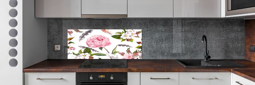 Cooker splashback Floral pattern