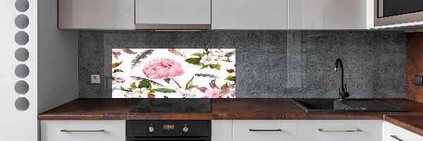 Cooker splashback Floral pattern