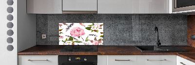 Cooker splashback Floral pattern