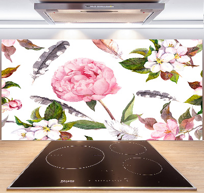 Cooker splashback Floral pattern