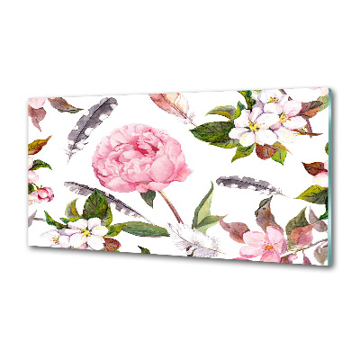 Cooker splashback Floral pattern