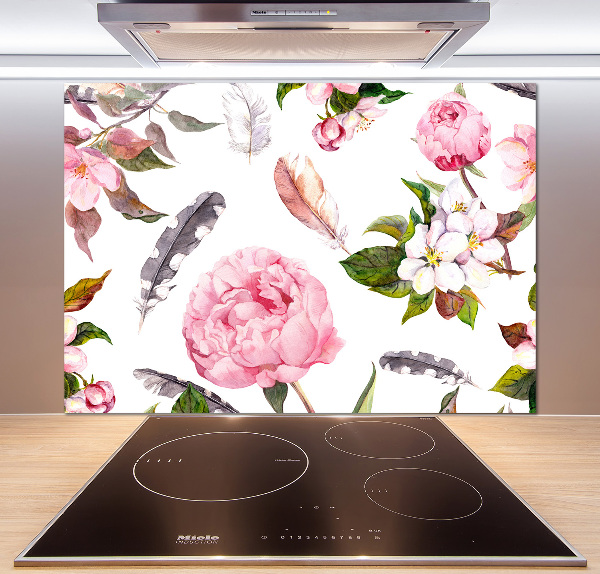 Cooker splashback Floral pattern