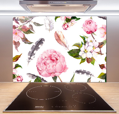 Cooker splashback Floral pattern