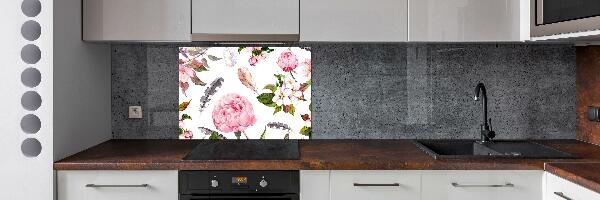 Cooker splashback Floral pattern