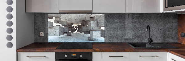 Cooker splashback Cechesons in concrete