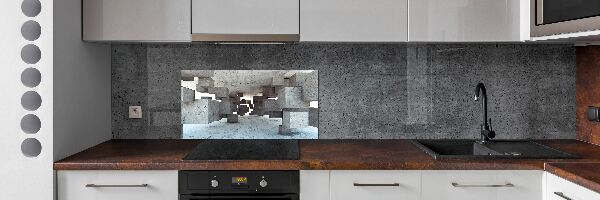 Cooker splashback Cechesons in concrete