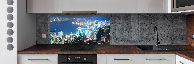 Cooker splashback Hong Kong at night