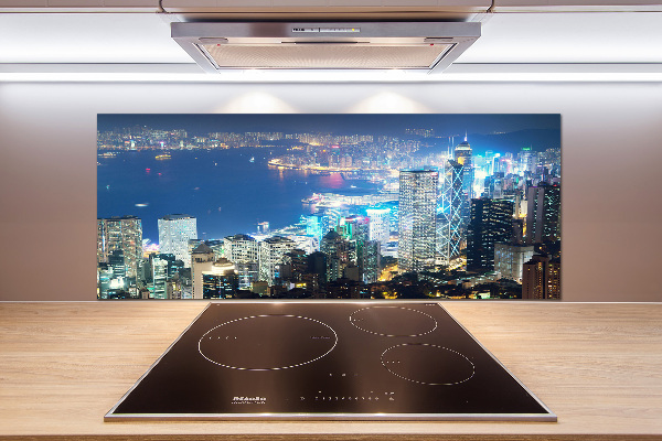 Cooker splashback Hong Kong at night