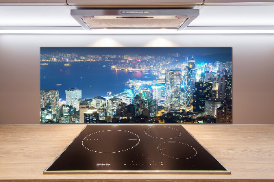 Cooker splashback Hong Kong at night