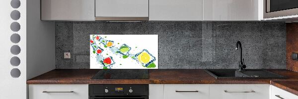 Cooker splashback Fruit in cubes