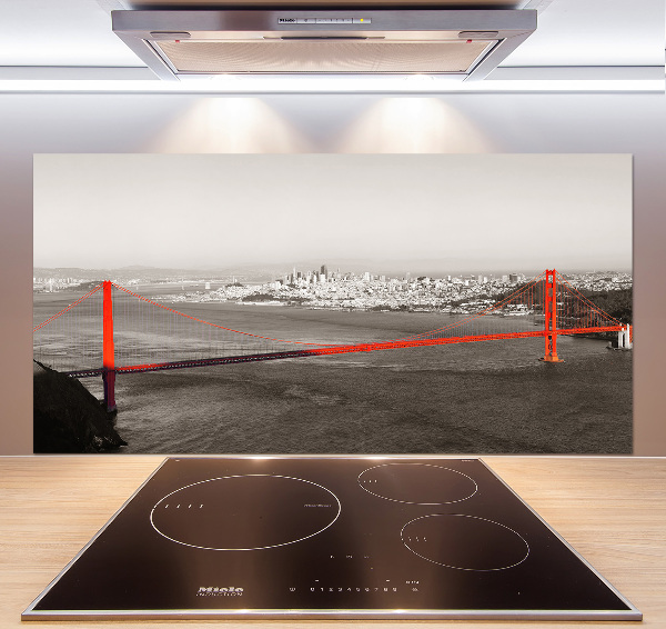 Kitchen splashback San Francisco bridge