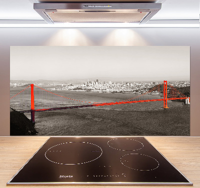 Kitchen splashback San Francisco bridge