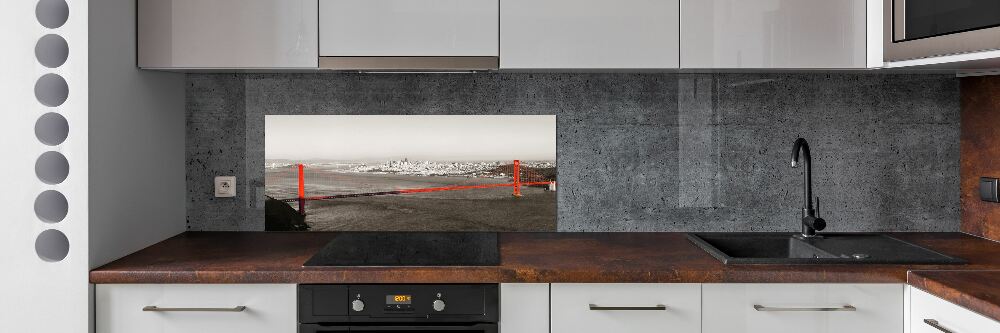 Kitchen splashback San Francisco bridge