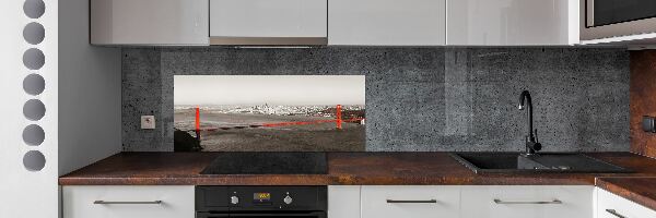 Kitchen splashback San Francisco bridge