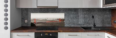 Kitchen splashback San Francisco bridge