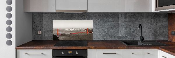 Kitchen splashback San Francisco bridge