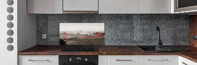 Kitchen splashback San Francisco bridge