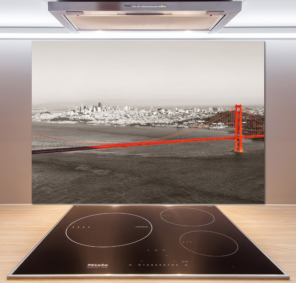 Kitchen splashback San Francisco bridge