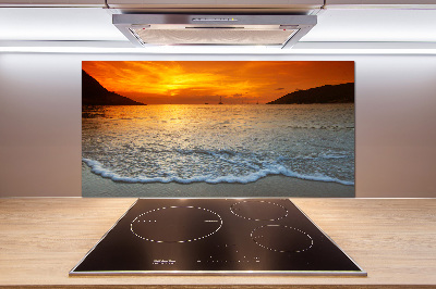 Cooker splashback Sunset sea