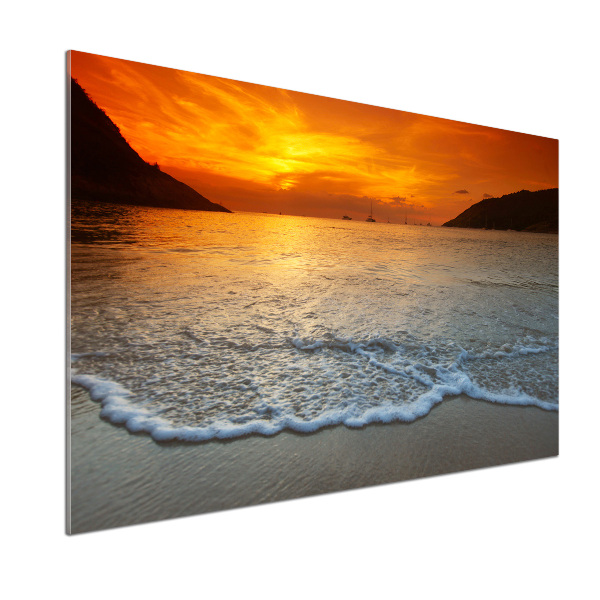 Cooker splashback Sunset sea