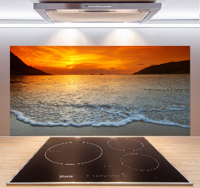 Cooker splashback Sunset sea