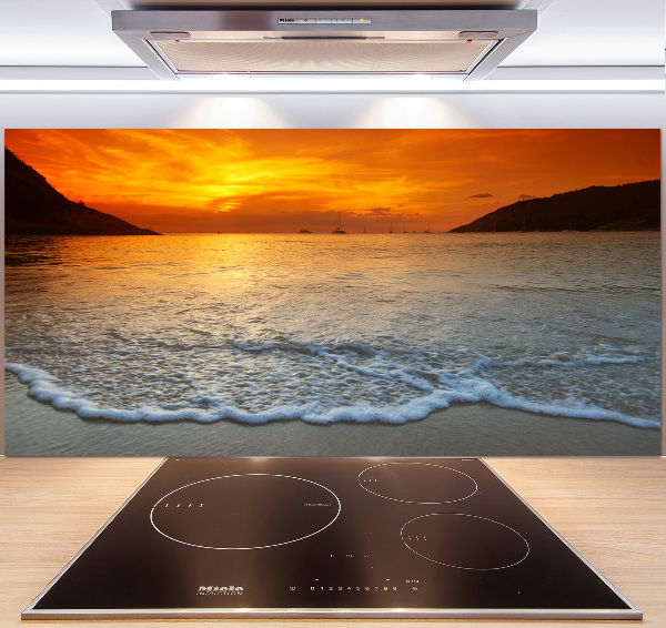 Cooker splashback Sunset sea