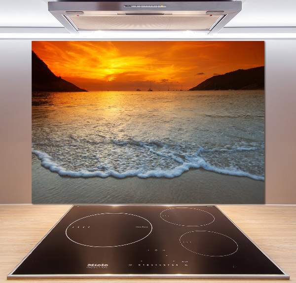 Cooker splashback Sunset sea