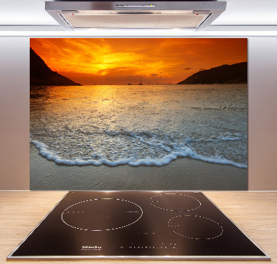 Cooker splashback Sunset sea