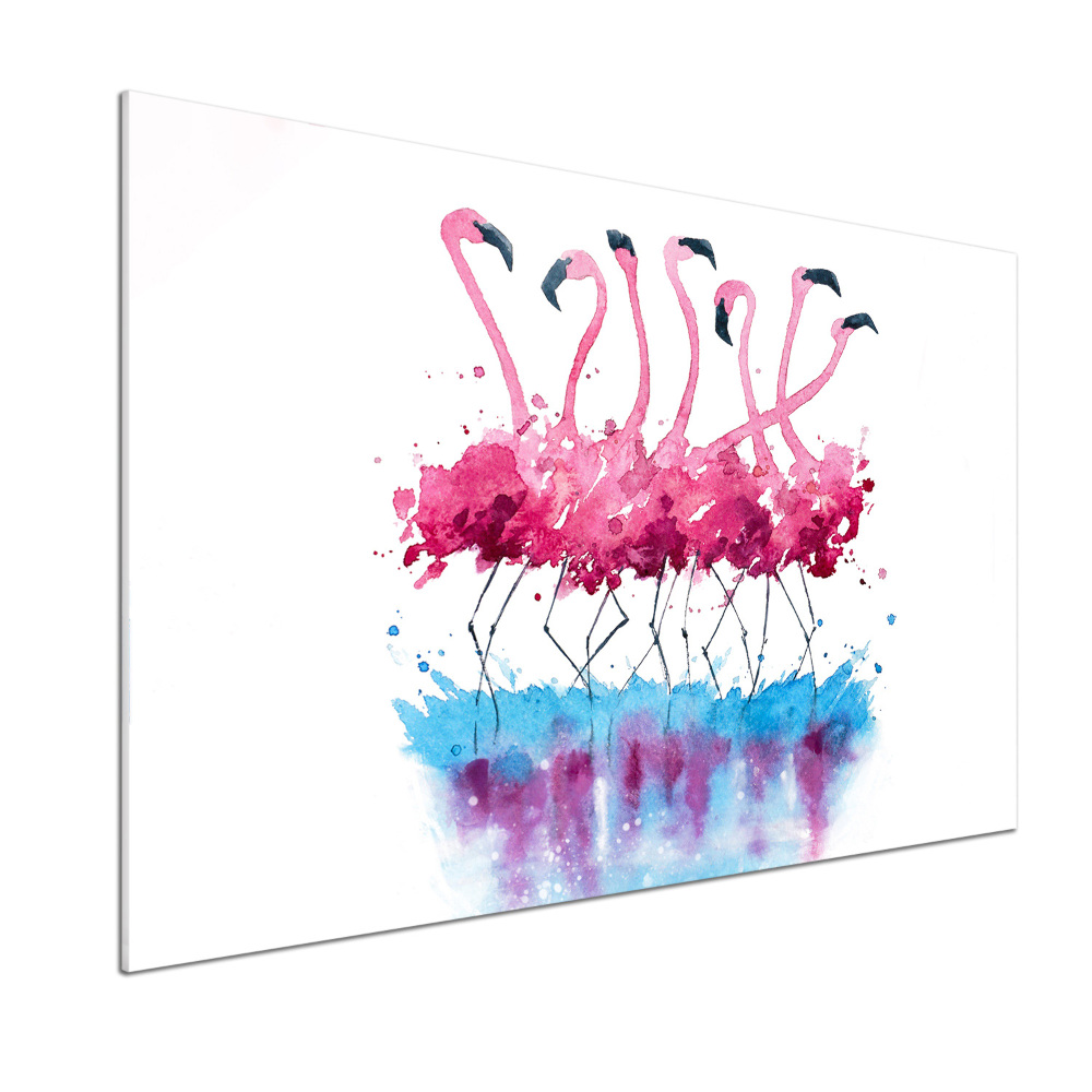 Kitchen wall panels Flamingos