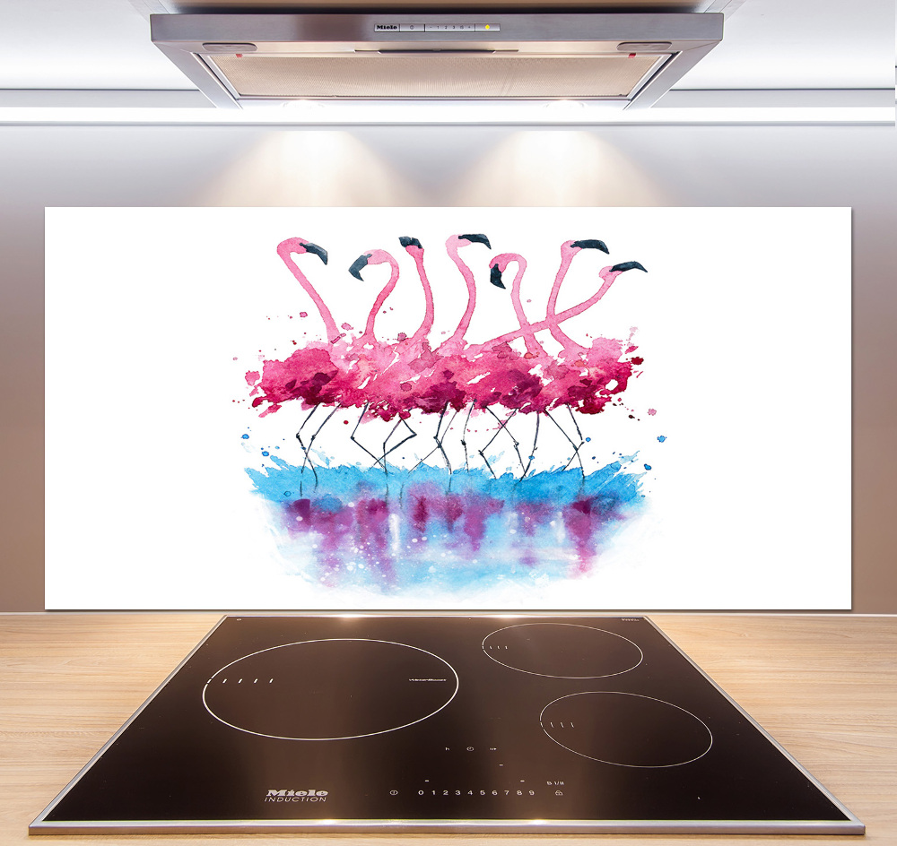 Kitchen wall panels Flamingos