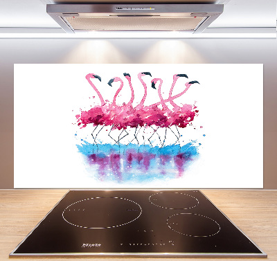 Kitchen wall panels Flamingos