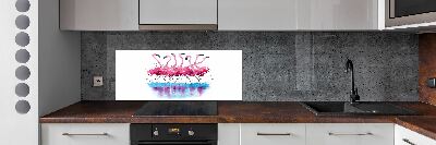 Kitchen wall panels Flamingos