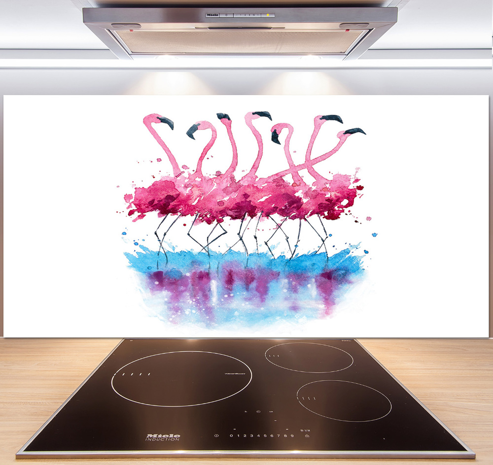 Kitchen wall panels Flamingos