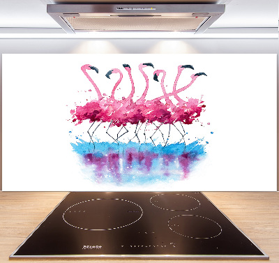 Kitchen wall panels Flamingos