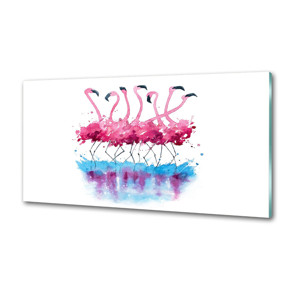 Kitchen wall panels Flamingos