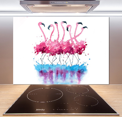 Kitchen wall panels Flamingos