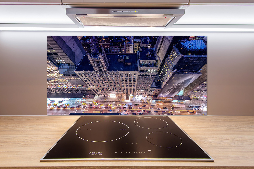 Cooker splashback New York at night