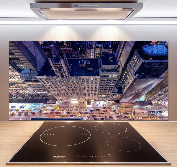 Cooker splashback New York at night