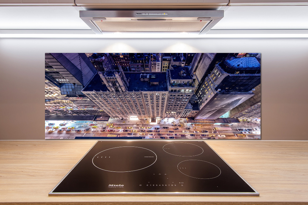 Cooker splashback New York at night