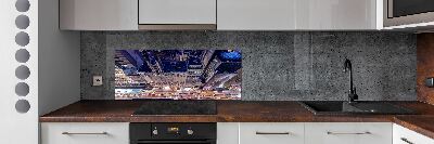 Cooker splashback New York at night