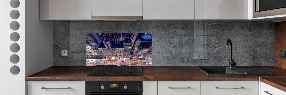 Cooker splashback New York at night