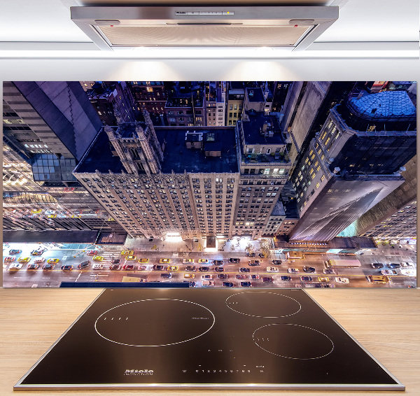 Cooker splashback New York at night