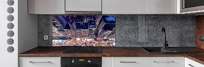 Cooker splashback New York at night