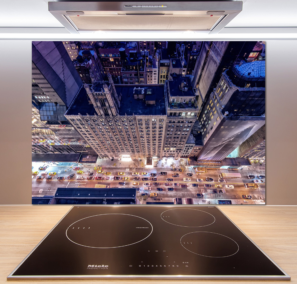 Cooker splashback New York at night