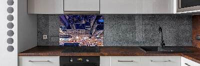 Cooker splashback New York at night